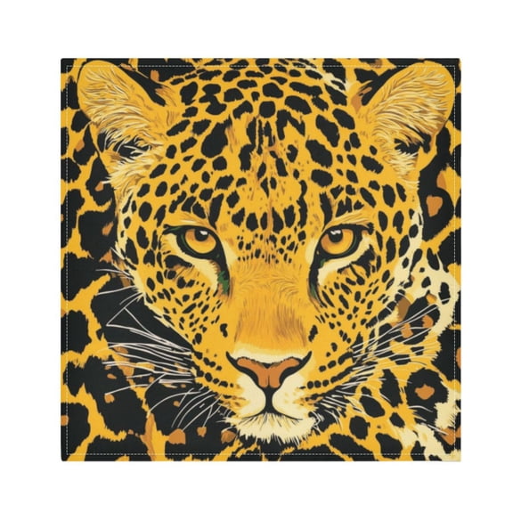 Napkin Satin Napkin 20*20Inchx1 Kitchen Towel Dinner Plate Towel Decorative Towel Napkin Tea Towel Suitable For Kitchen Table The Golden Panther