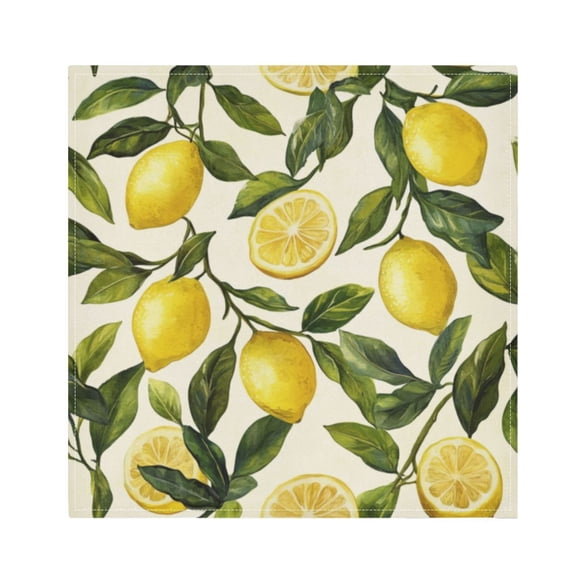 Napkin Satin Napkin 20*20Inchx4 Kitchen Towel Dinner Plate Towel Decorative Towel Napkin Tea Towel Suitable For Kitchen Table Lemon Yellow