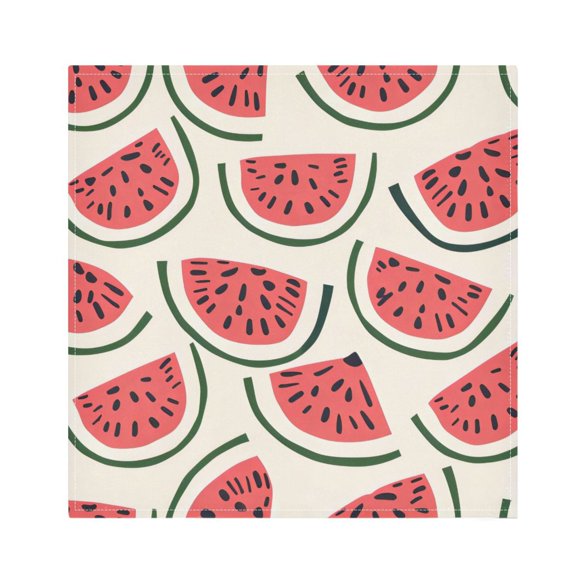 Napkin Satin Napkin 20*20Inchx4 Kitchen Towel Dinner Plate Towel Decorative Towel Napkin Tea Towel Suitable For Kitchen Table Seeded Watermelon
