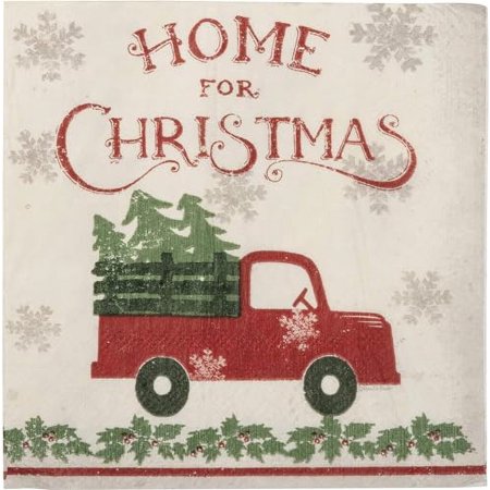 Napkin Sm - Truck & Tree