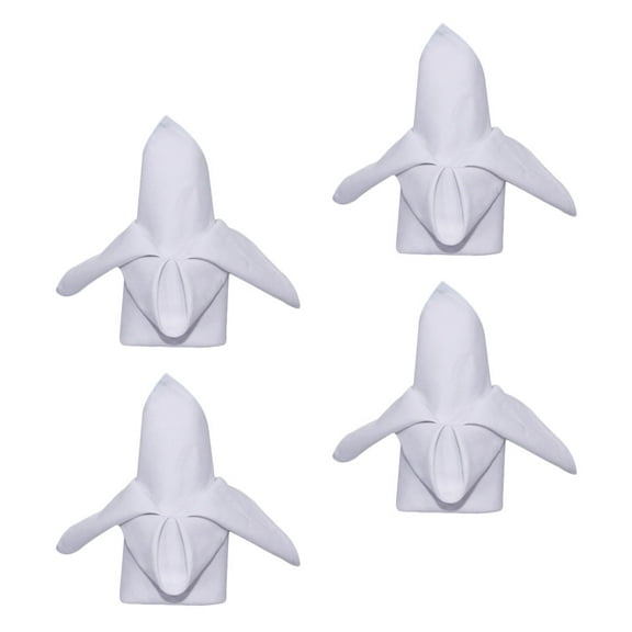 Napkin Washable Linen Dinner Napkins White Dining Table Thicken Cotton Banquet 4 Pcs