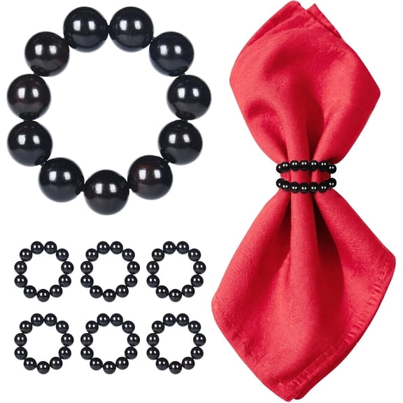 Napkin ring set, expandable bead napkin holder, suitable for weddings, Christmas, graduation ceremonies, and dinner parties