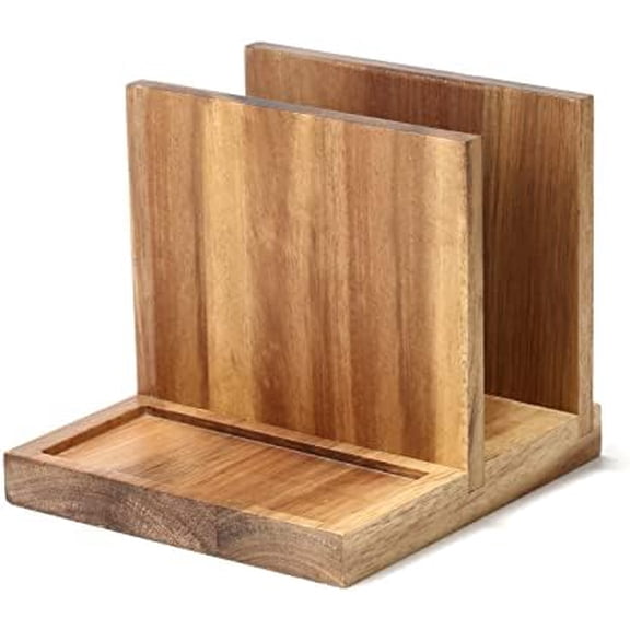 Napkin salt pepper holder Wooden Napkin Holder for Salt and Pepper Shakers Caddy,Suitable for Kitchen, Restaurant, Bar, Office, Parties, Home Décor