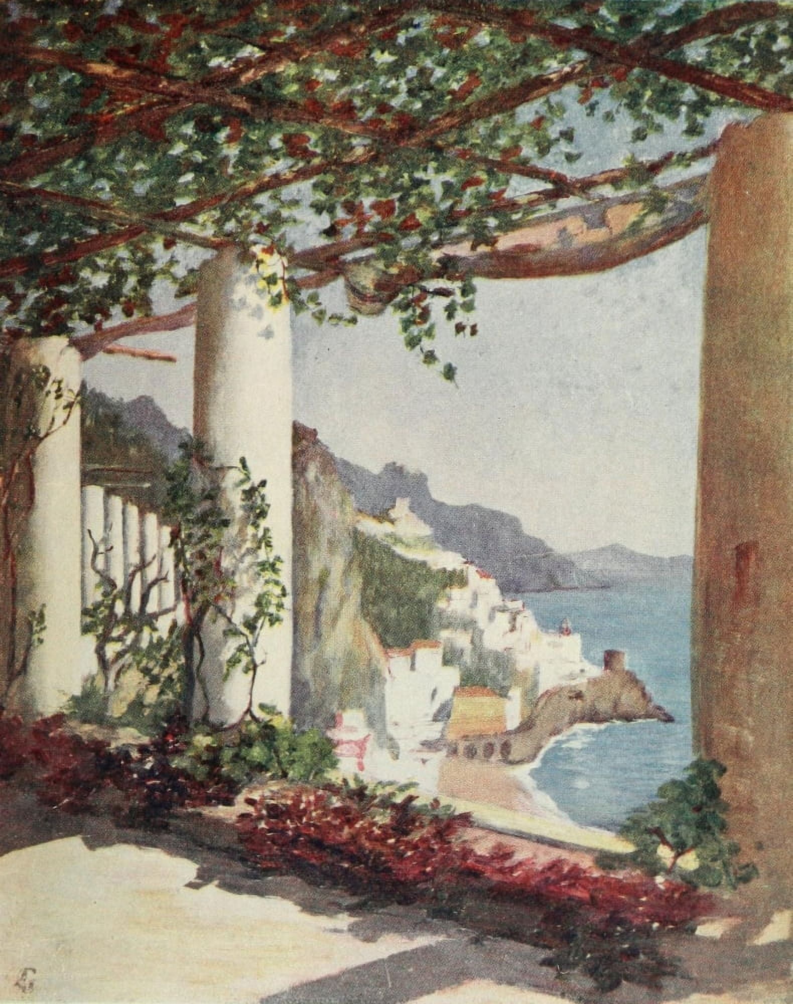 Naples 1904 Amalfi Canvas Art - Augustine Fitzgerald (18 x 24)