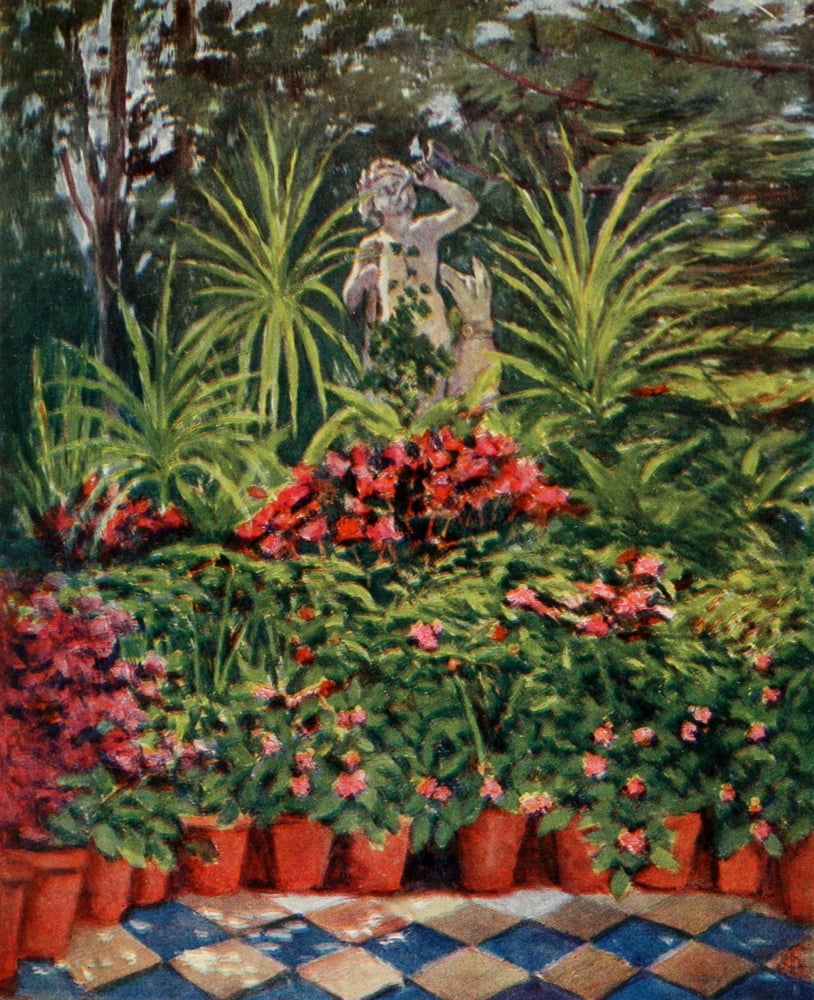 Naples 1904 At Marion Crawfords villa Canvas Art - Augustine Fitzgerald (24 x 36)