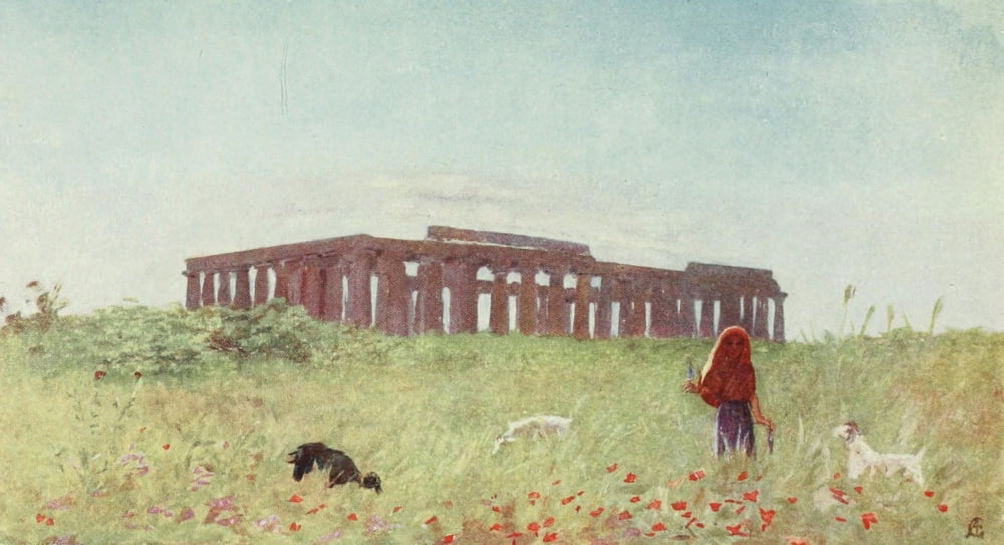 Naples 1904 Basilica Paestum Canvas Art - Augustine Fitzgerald (24 x 36)