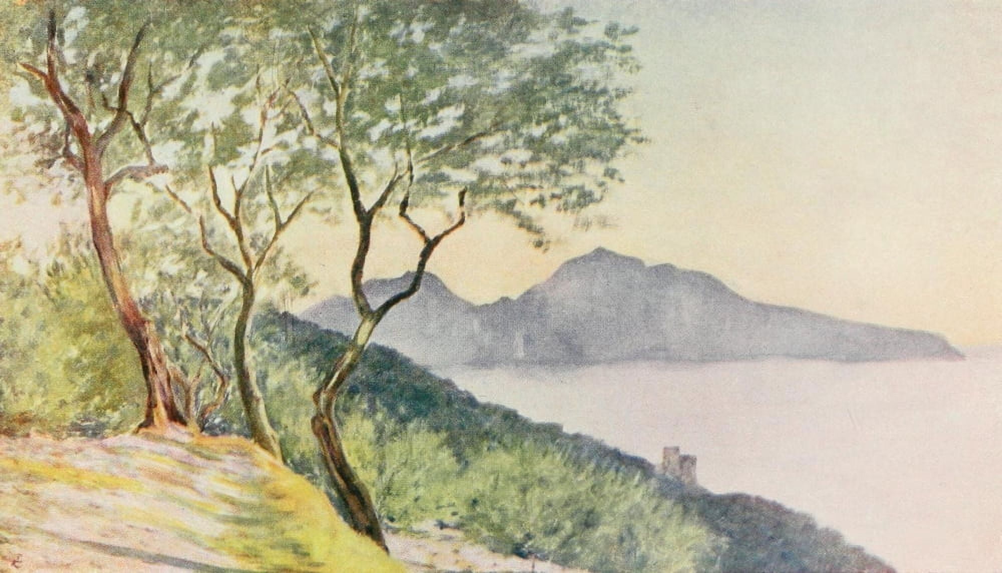 Naples 1904 Capri Canvas Art - Augustine Fitzgerald (24 x 36)