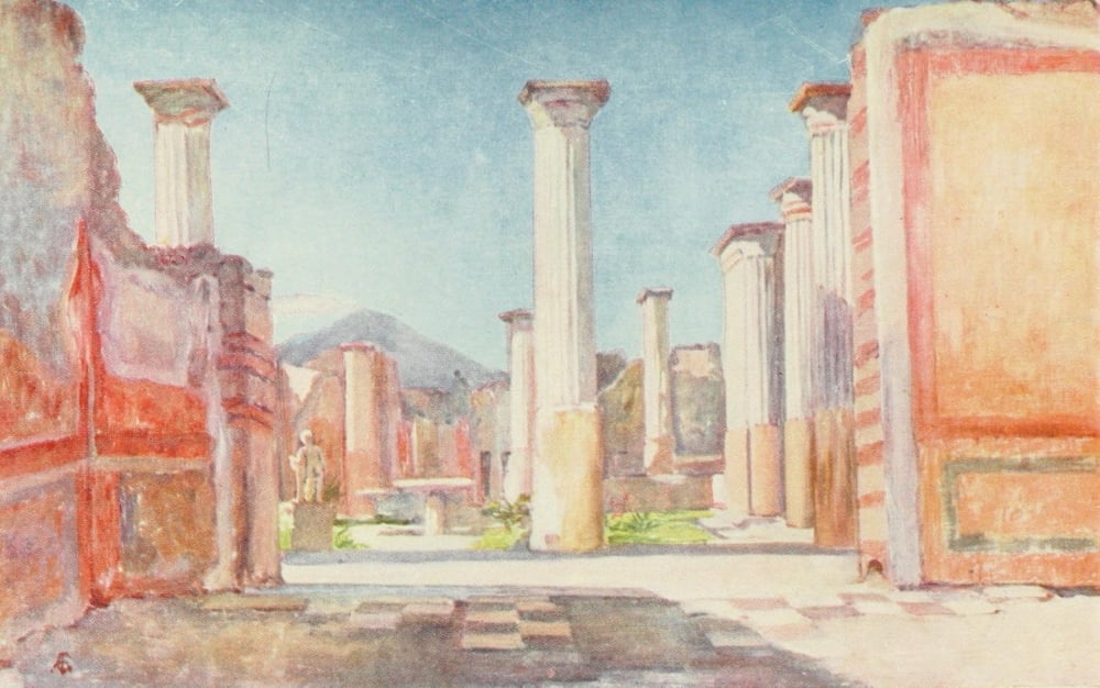 Naples 1904 House of Olconius Pompeii Canvas Art - Augustine Fitzgerald (18 x 24)