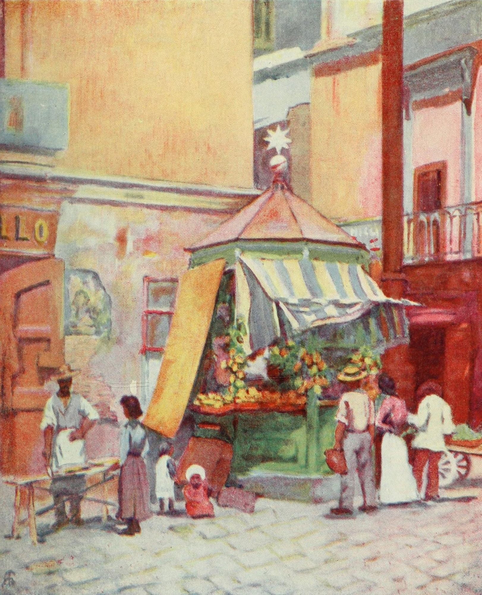 Naples 1904 On the Marina Naples Canvas Art - Augustine Fitzgerald (18 x 24)
