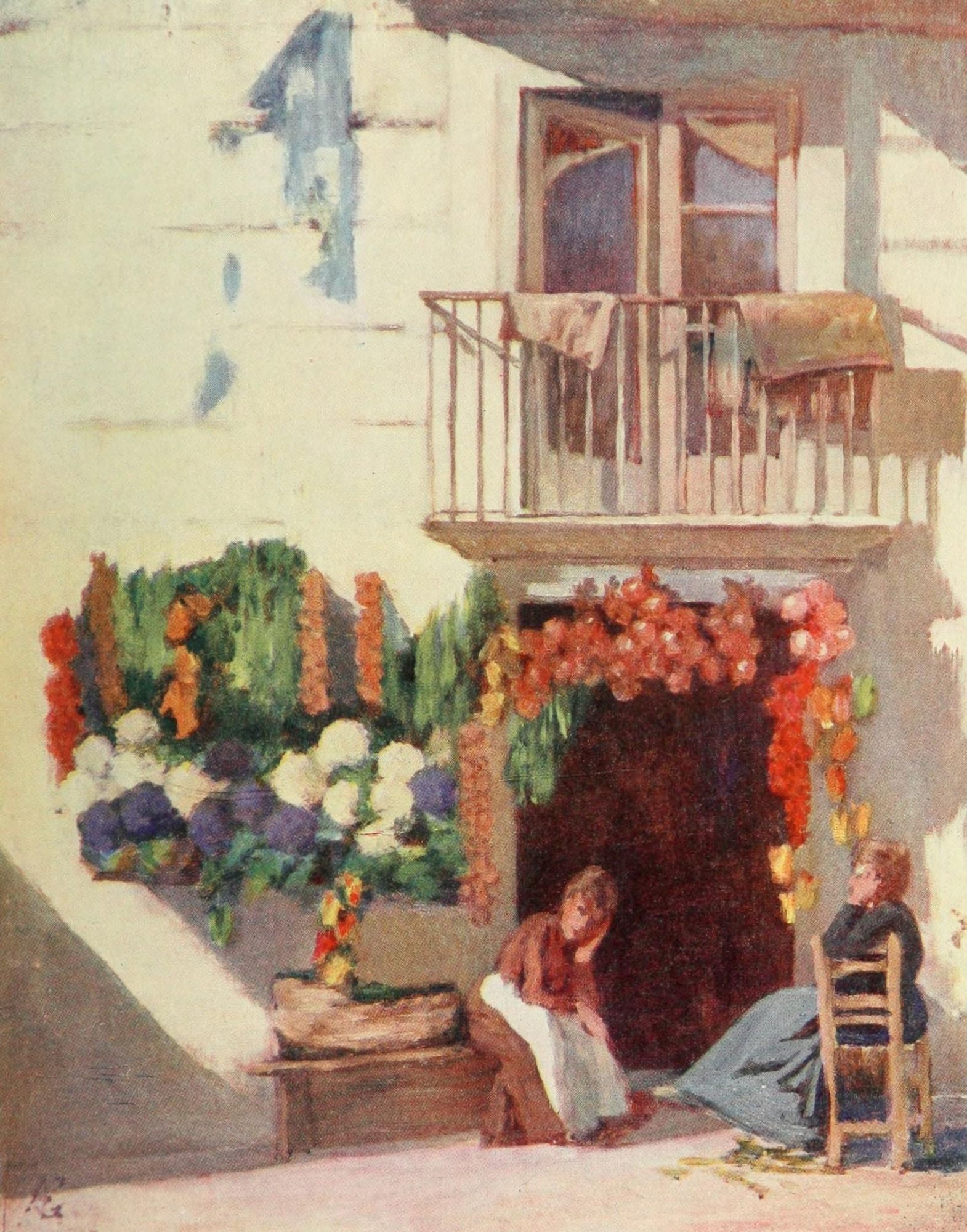 Naples 1904 Vegetable shop Canvas Art - Augustine Fitzgerald (18 x 24)