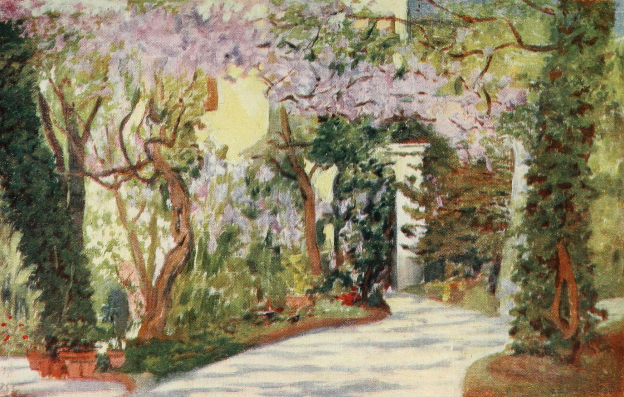 Naples 1904 Villa Crawford Sorrento Canvas Art - Augustine Fitzgerald (18 x 24)