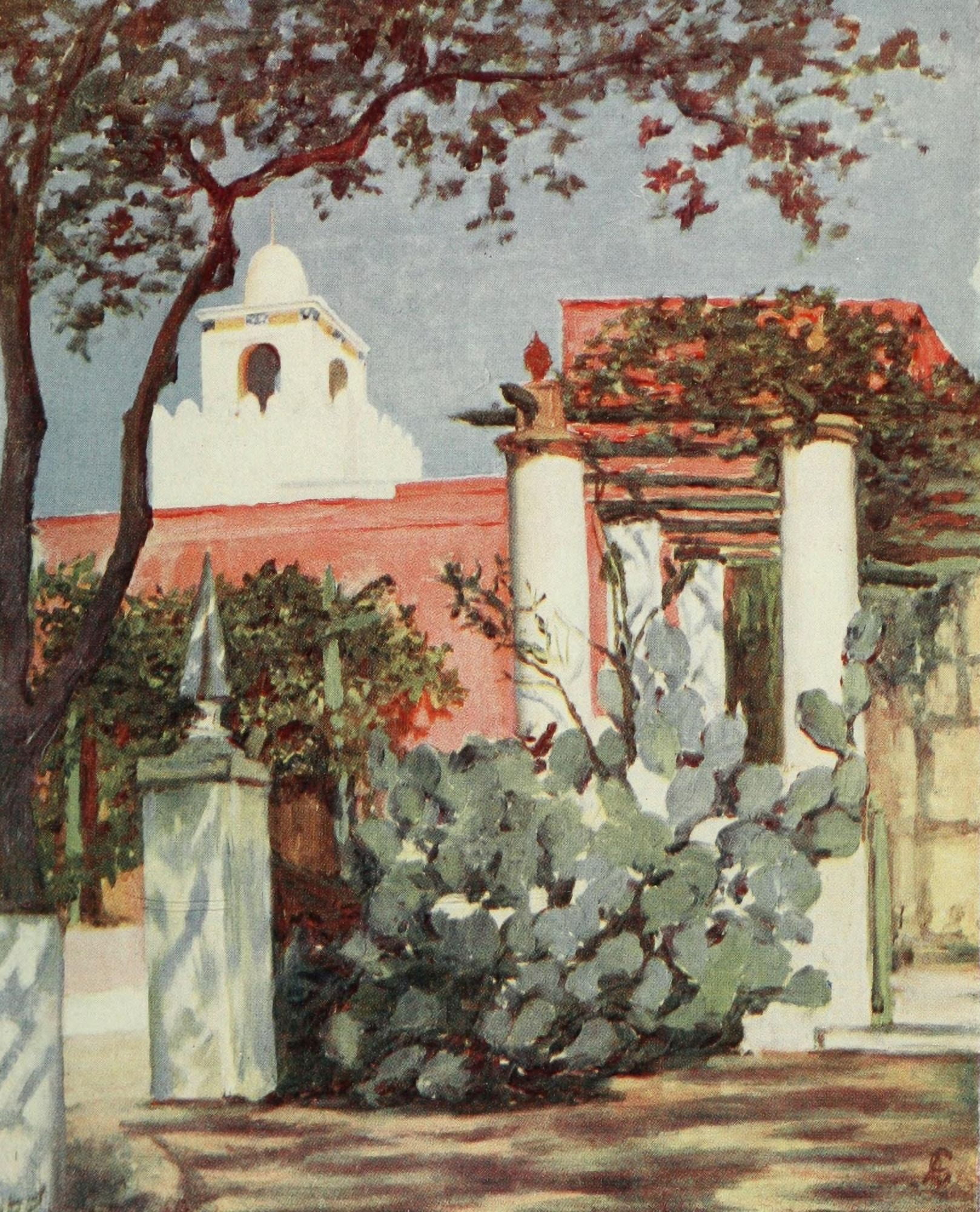 Naples 1904 Villa Dubuffe Canvas Art - Augustine Fitzgerald (24 x 36)