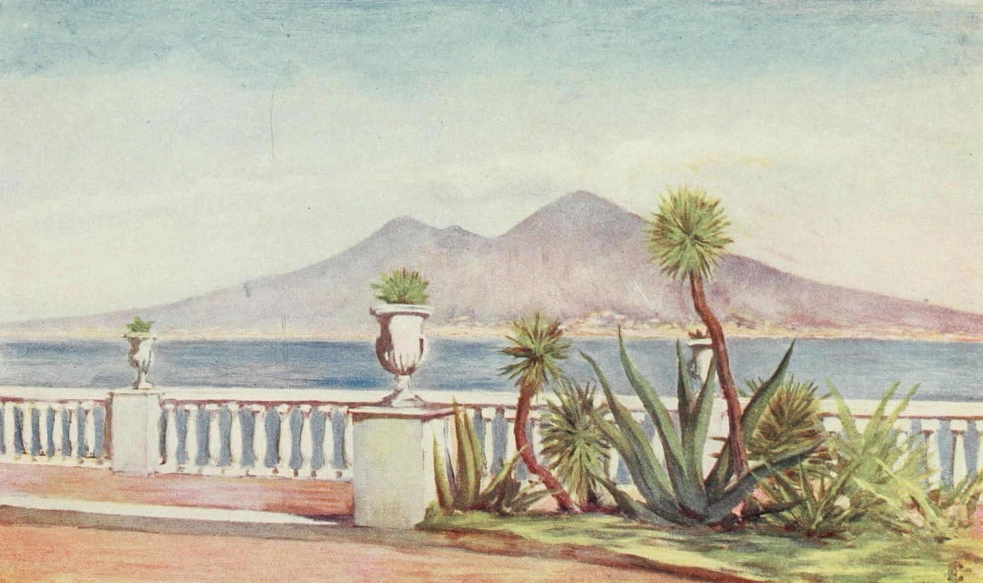 Naples 1904 Villa Gallotti Posillipo Canvas Art - Augustine Fitzgerald (18 x 24)
