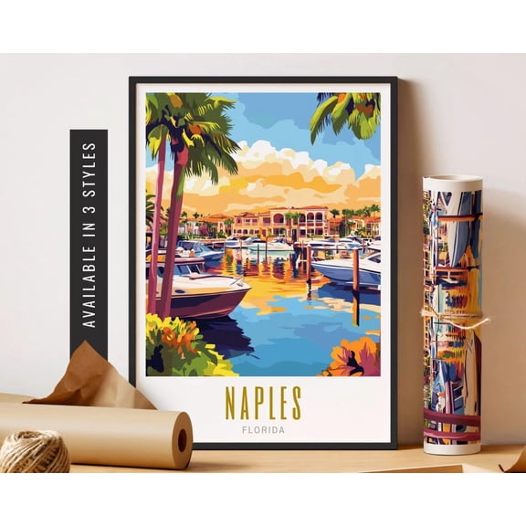 Naples Florida Coastal City Wall Decor
