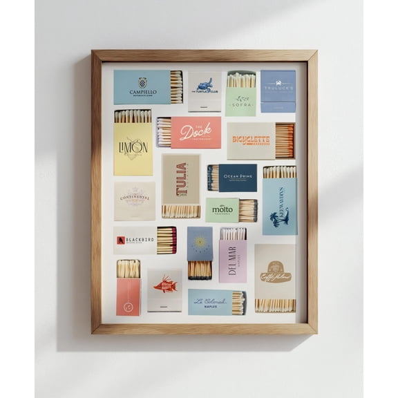Naples Florida Matchbook Wall Art Coastal Decor West Coast Fl Match Print, Unframed Paper Print