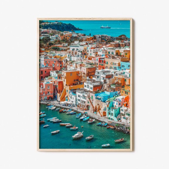 Naples Italy Colorful Poster Print, Naples Italy Photo Art, Travel Street Map Poster