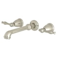 thumbnail image 1 of Naples Naples Two Handle Wall Mount Vessel Sink Faucet, Brushed Nickel, 1 of 1