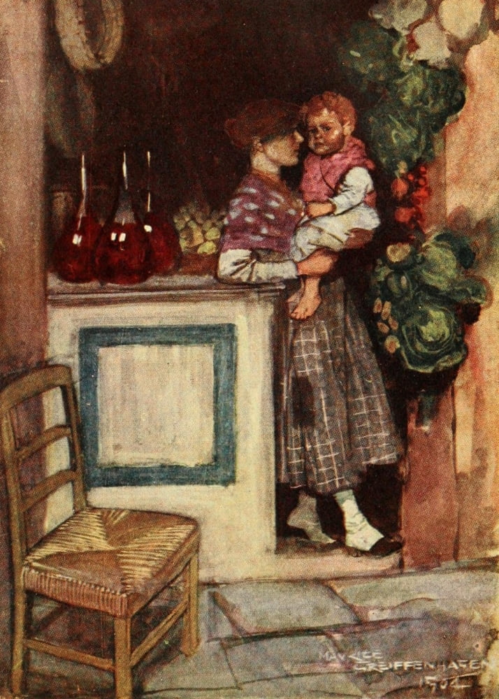 Naples Past & Present 1905 Bar in Naples Canvas Art - Maurice Grieffenhagen (24 x 36)