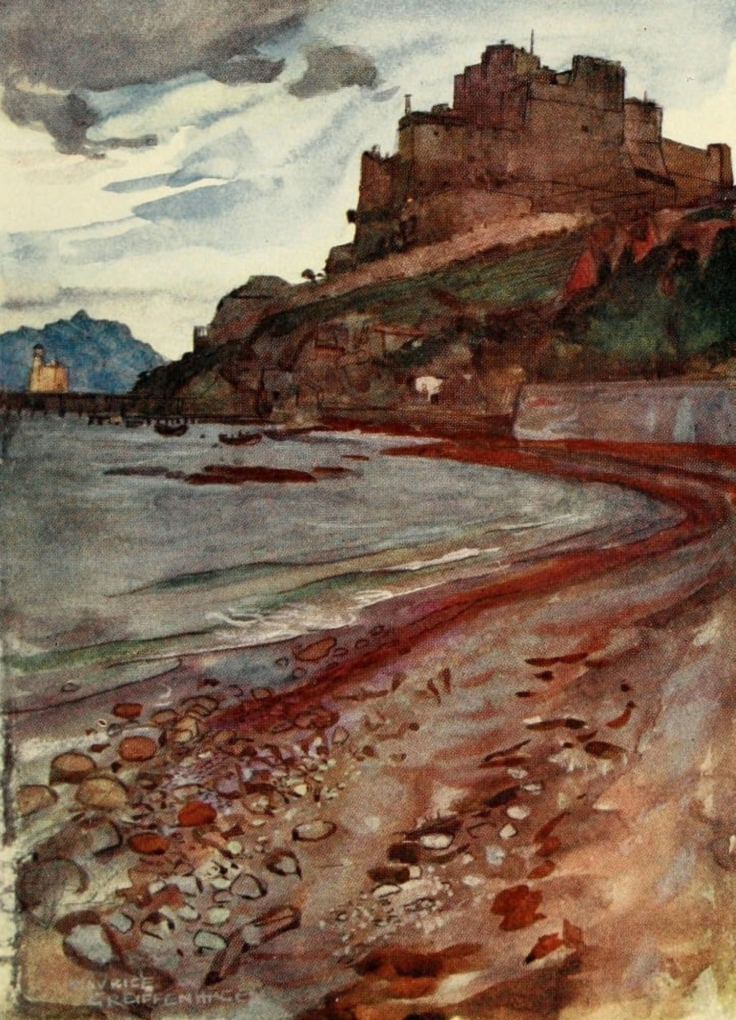 Naples Past & Present 1905 Castle of Bale Canvas Art - Maurice Grieffenhagen (24 x 36)
