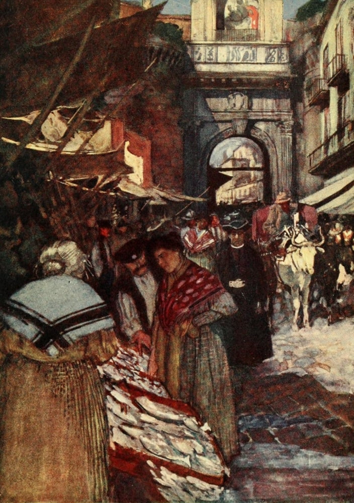 Naples Past & Present 1905 Porta Capuano Canvas Art - Maurice Grieffenhagen (18 x 24)