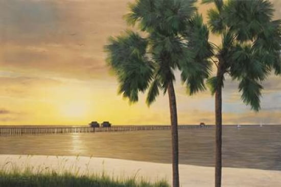 Naples Sunset Canvas Art - Diane Romanello (24 x 36)