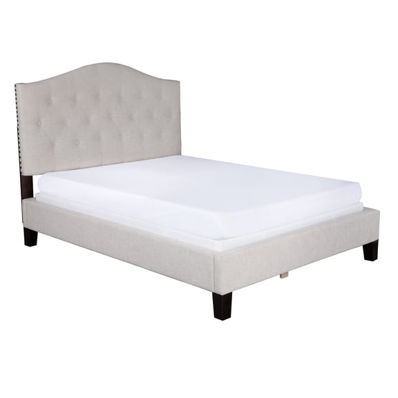 Naples Upholstered Traditional Bed in Pebble Beach, Queen or King