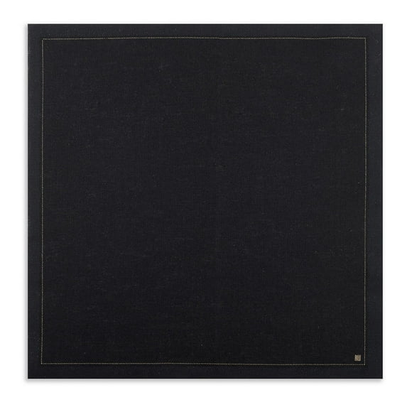 Napluxe Square Black Cotton Napkin - Organic, Disposable - 8 3/4" x 8 3/4" - 50 count box