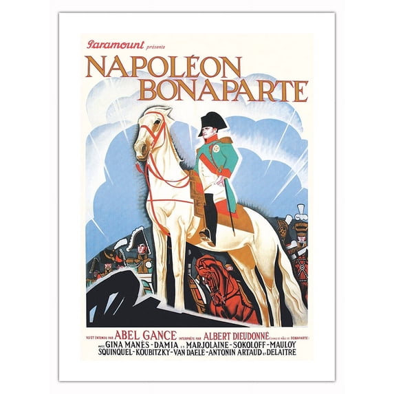 Napoléon Bonaparte - Directed by Abel Gance - Vintage French Film Movie Poster by René Péron c.1927 - Bamboo Fine Art 290gsm Paper (Unframed) 12x16in