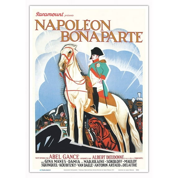 Napoléon Bonaparte - Directed by Abel Gance - Vintage French Film Movie Poster by René Péron c.1927 - Master Art Print 10in x 14in