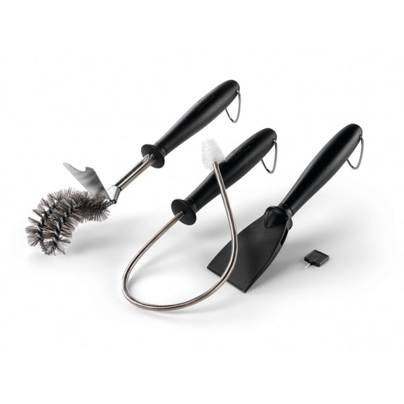 Napoleon BBQ Grill Cleaning Tool Set - Includes Brush, Fire Box Scraper, Grid, Port Cleaner - 4 Piece