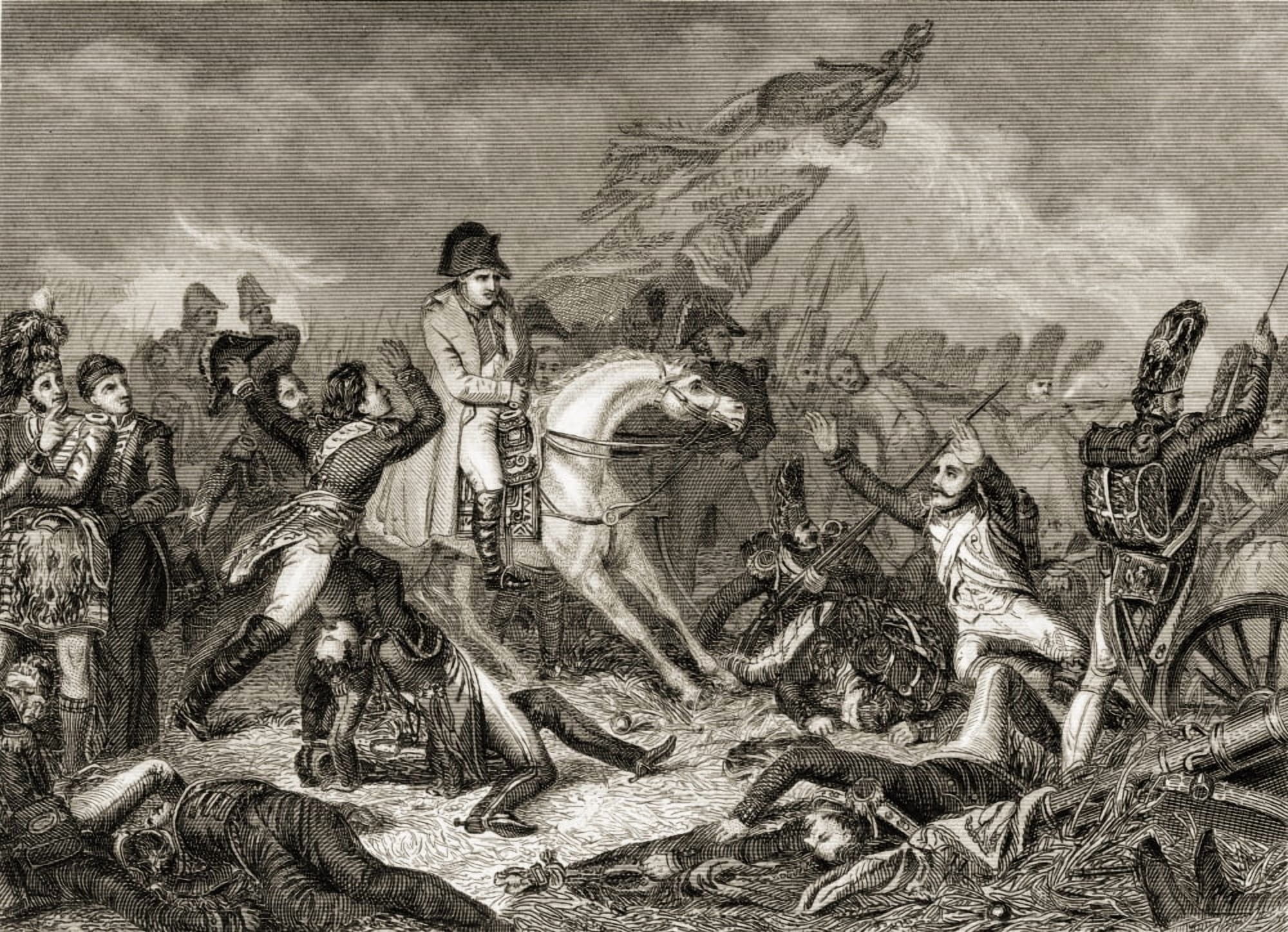 Napoleon Bonaparte 1769-1821 Emperor Of The French Napoleon At Waterloo 1815 Drawn By Steuben Engraved By R Bell Canvas Art - Ken Welsh Design Pics (17 x 12)