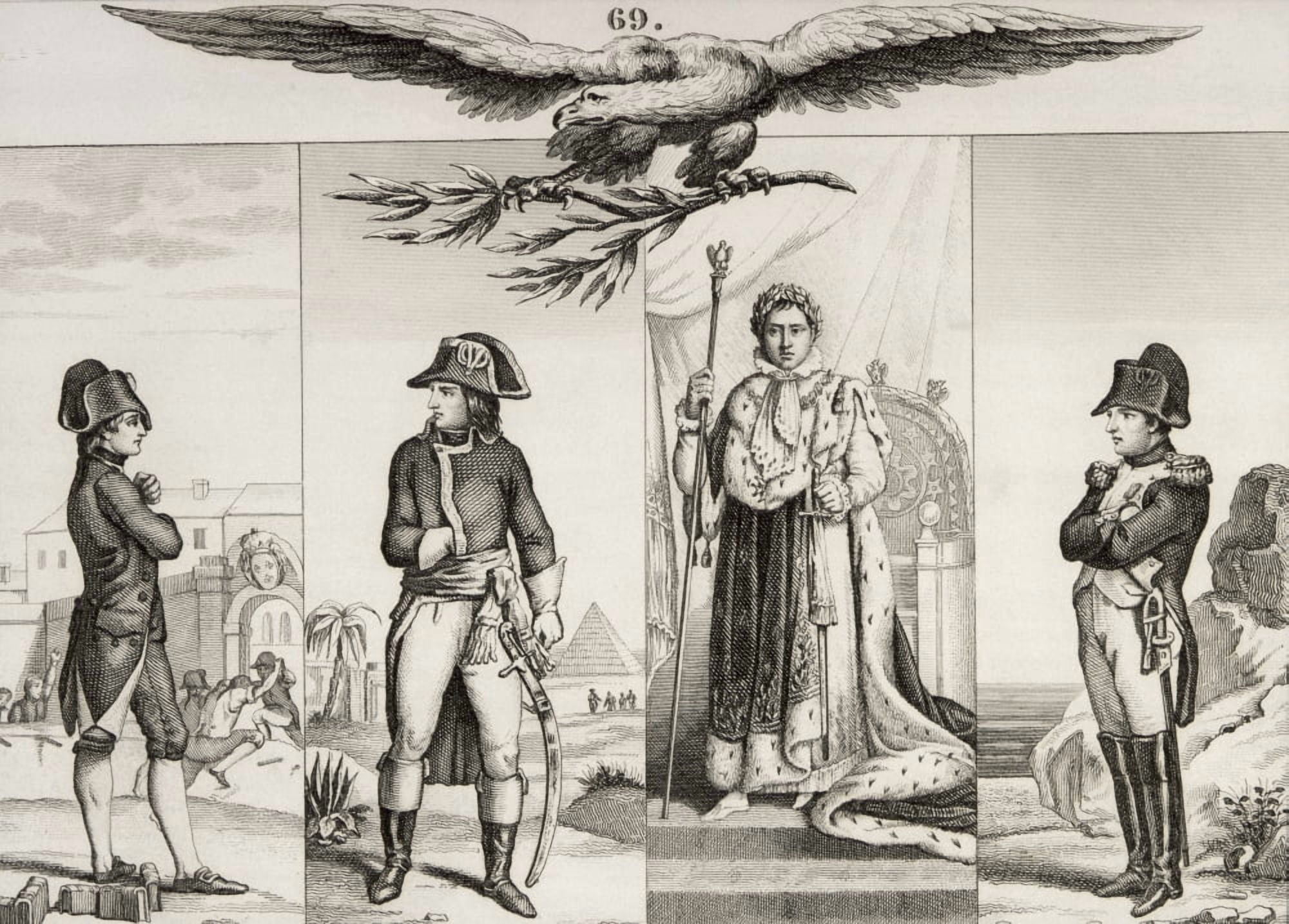 Napoleon Bonaparte 1769 To 1821 At Four Stages In His Life From Histoire De France By Colart Published Circa 1840 Canvas Art - Ken Welsh Design Pics (34 x 24)