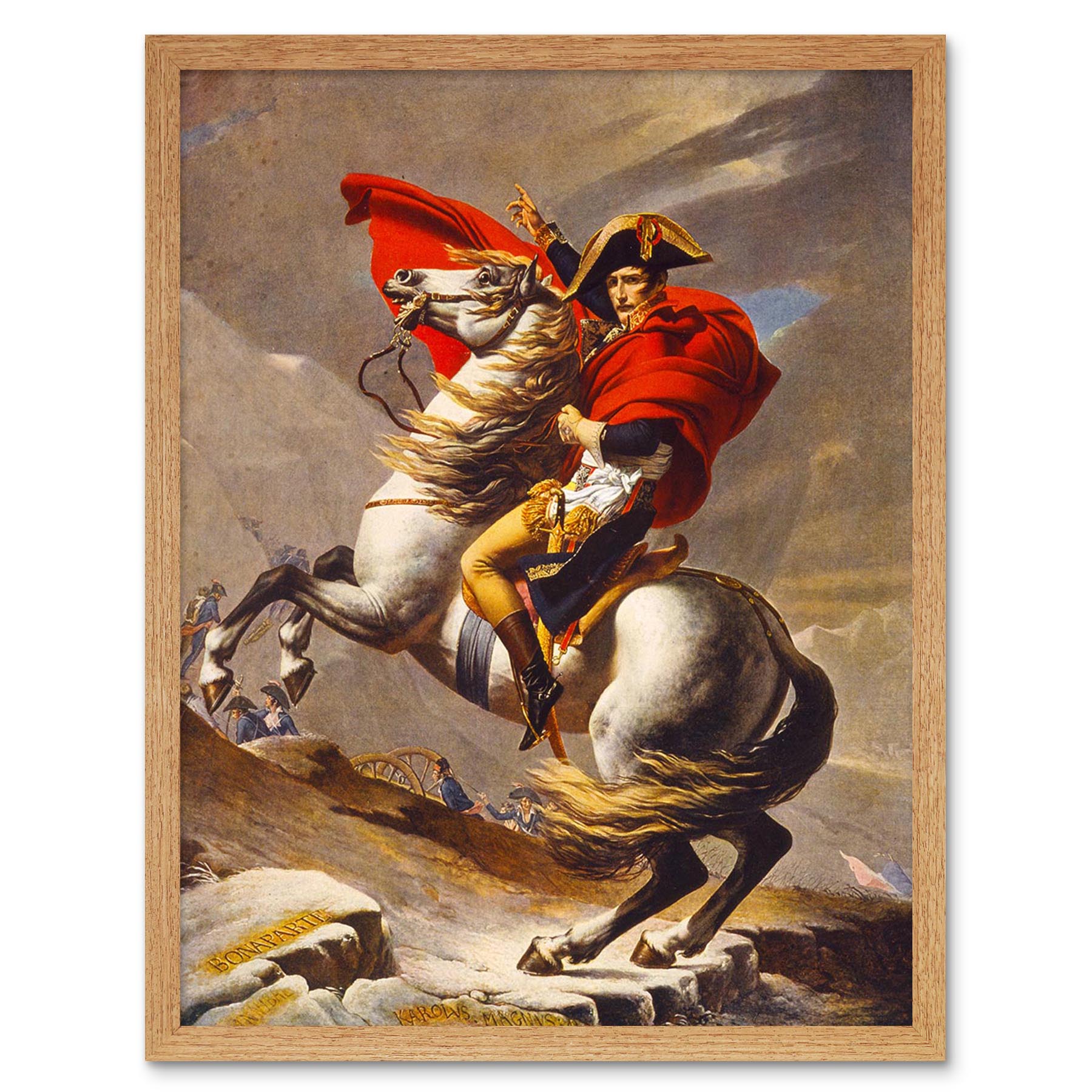 Napoleon Bonaparte Portrait Painting France Emperor Crossing The Alps 