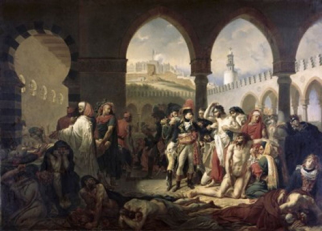 Napoleon Bonaparte Visiting the Plague Stricken at Jaffa (March 11 1799) 1804 Antoine-Jean Gros (1771-1835 French) Oil on canvas Musee du Louvre Paris France Canvas Art - Antoine-Jean Gros (18 x 24)