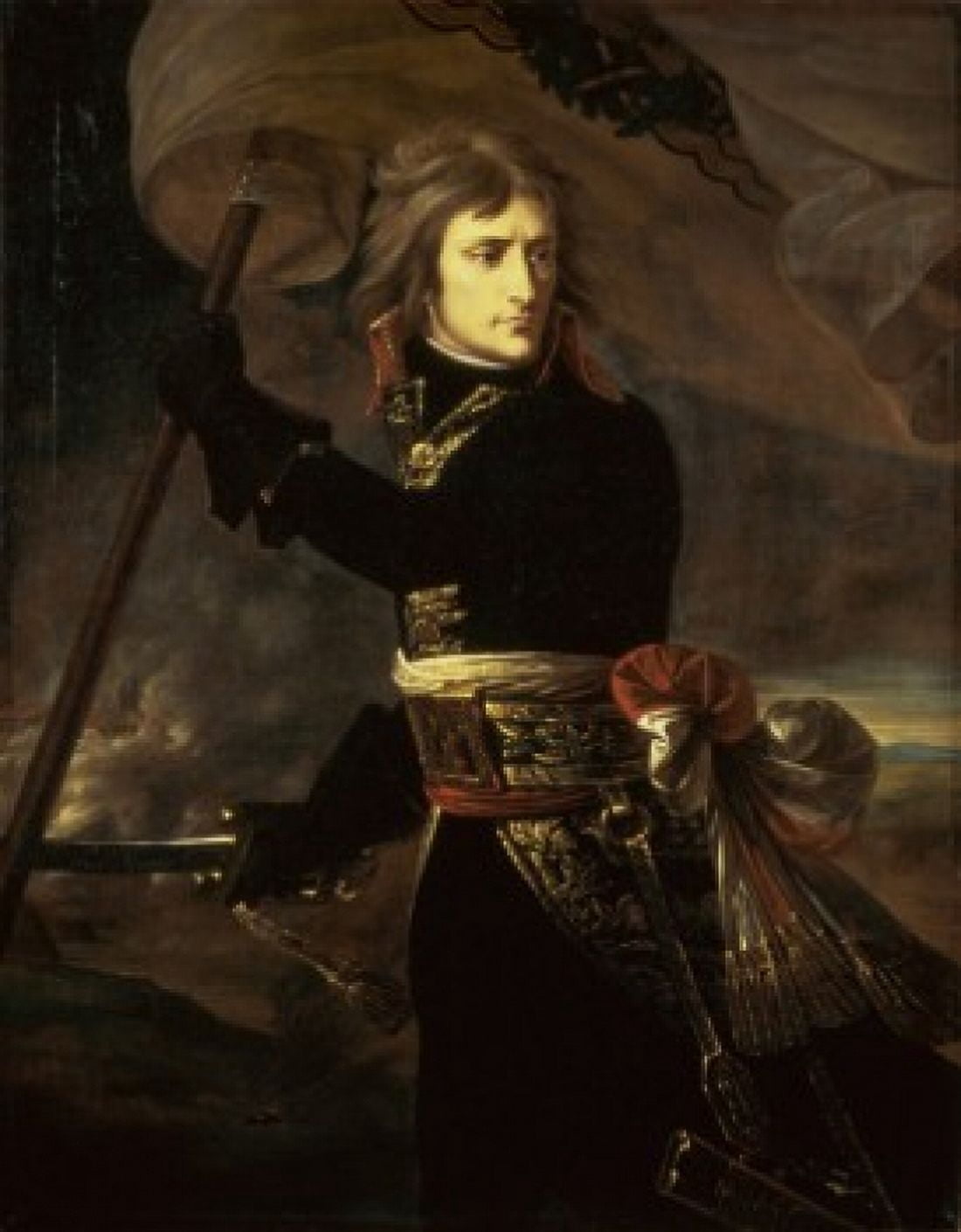 Napoleon on the Bridge at Arcole 1797 Antoine-Jean Gros (1771-1835French) Oil on Canvas Hermitage Museum St Petersburg Canvas Art - Antoine-Jean Gros (18 x 24)