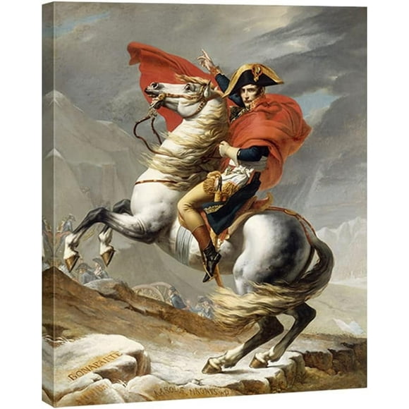 Napoleon Crossing the Alps of Jacques-Louis David Paintings Reproduction Abstract HD Prints Wall Decor Classic Artwork for Home & office Decoration