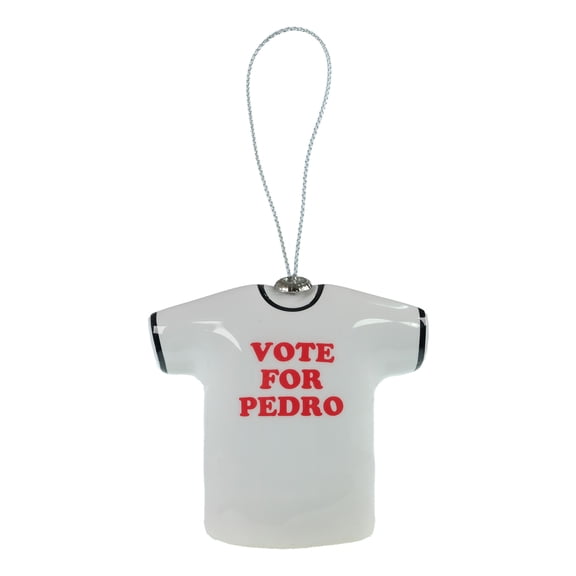 Napoleon Dynamite," Vote For Pedro" Decopauge Christmas Ornament, White, 3.15" Tall