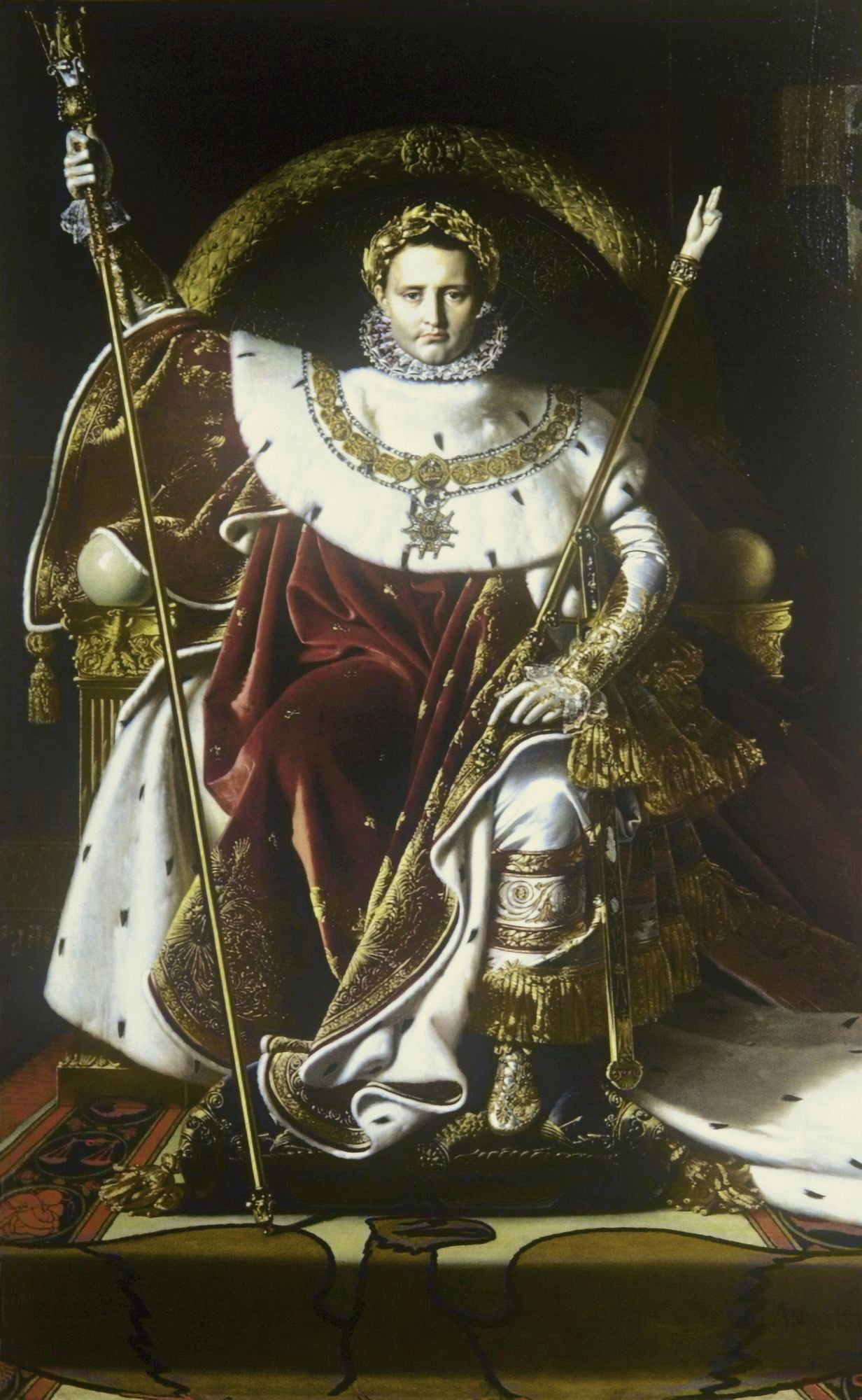 Napoleon I On The Imperial Throne Canvas Art -  (24 x 36)