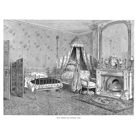 Napoleon Iii. Nemperor Of The French 1852-1871. Bedroom At The Home In Camden Place Chislehurst England