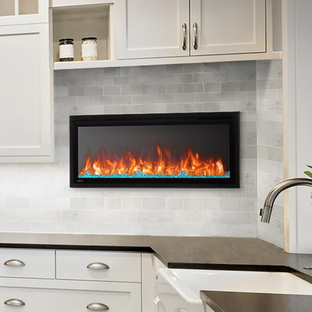 Napoleon - Entice 36-Inch Wall-Hanging Electric Fireplace - Black