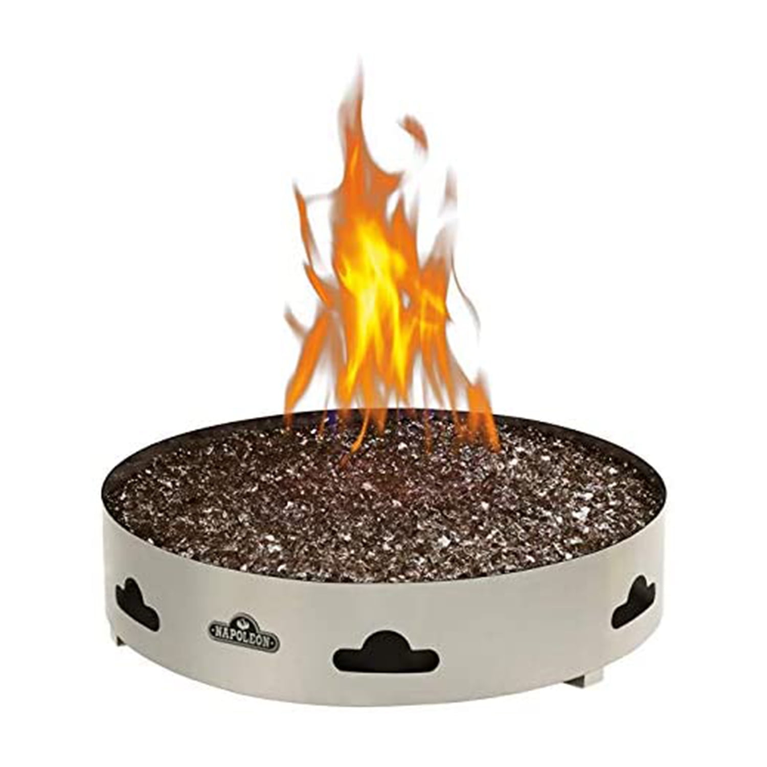 Napoleon Patioflame Propane Gas Round Stainless Steel Portable Fire Pit
