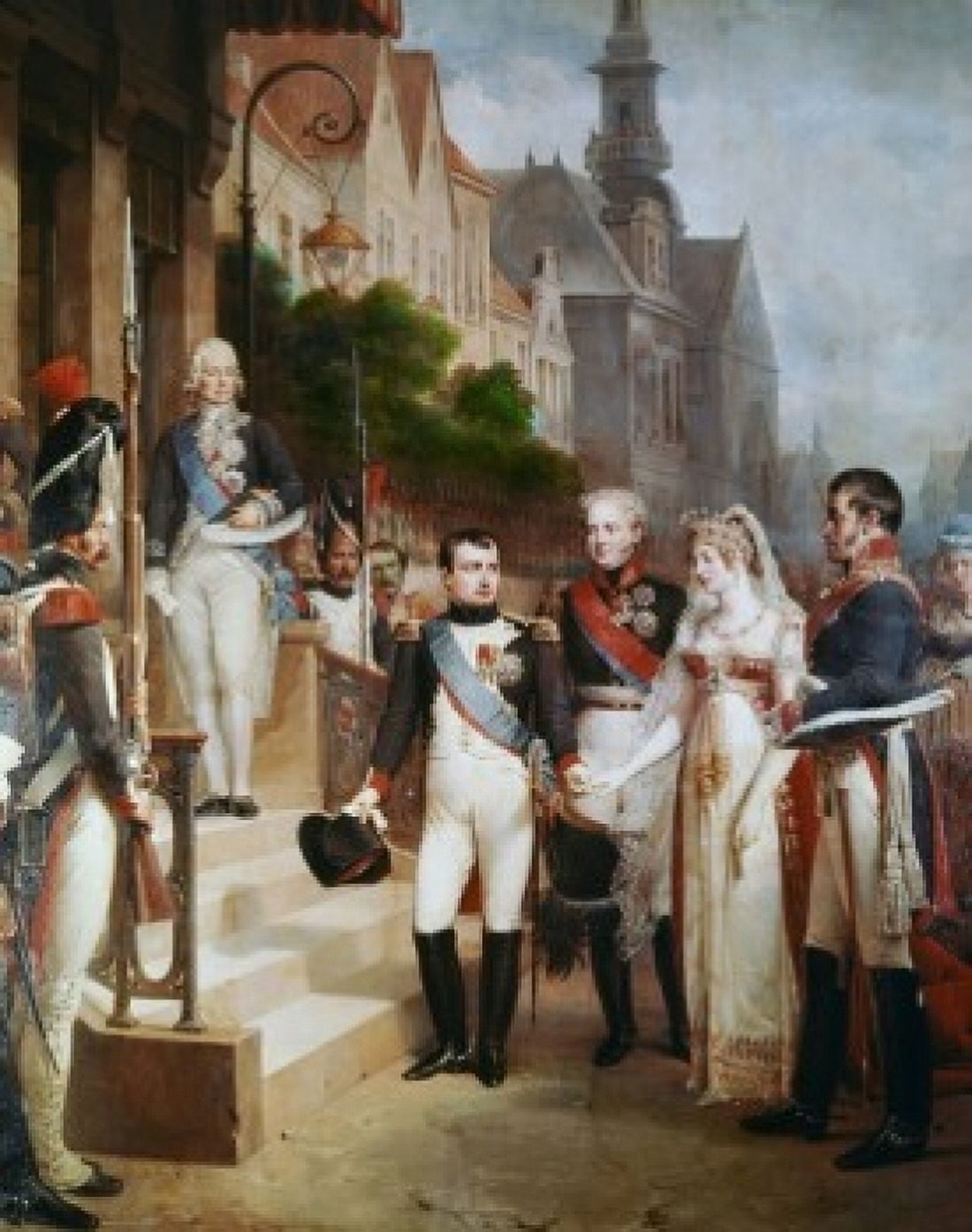 Napoleon Receiving the Queen of Prussia Tilsit William Gosse (Fl1814-1840 British) Canvas Art - William Gosse (24 x 36)
