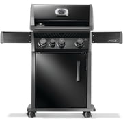 Napoleon Rogue 425 3-Burner Natural Gas Grill in Black with Cast Iron Cooking Grids and Range Side Burner