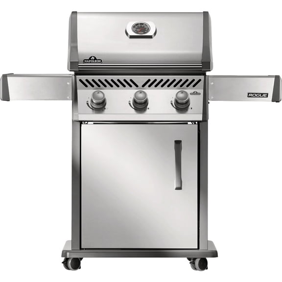 Napoleon Rogue 425 Propane Gas Grill, Stainless Steel, Durable 3-Burner Grill