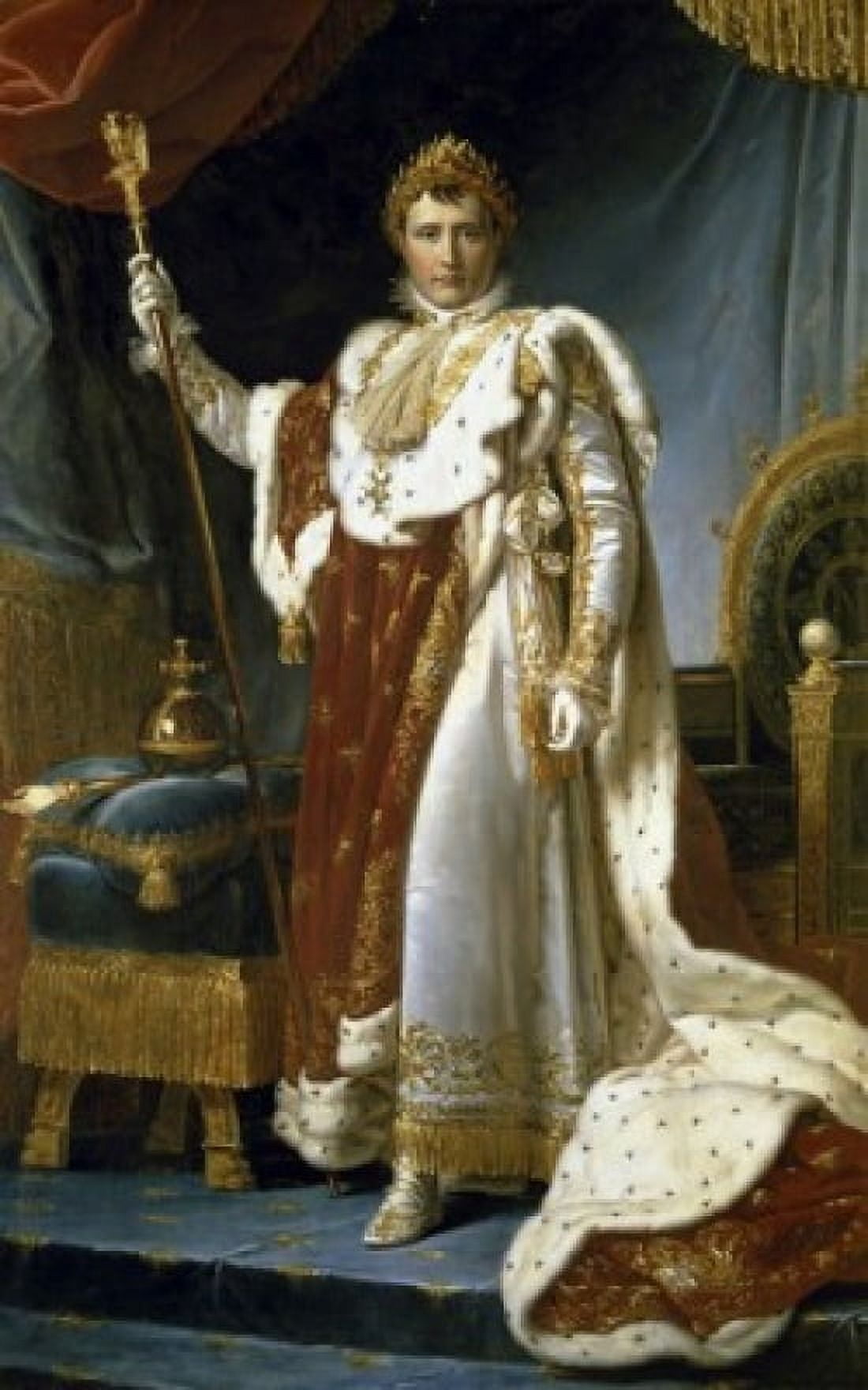 Napoleon in Royal Costume  (Napoleon en Costume de Sacre) 1804  Francois Pascal Simon Gerard (1770-1837French) Palace of Versailles Paris Canvas Art - Francois Pascal Simon Girard (24 x 36)