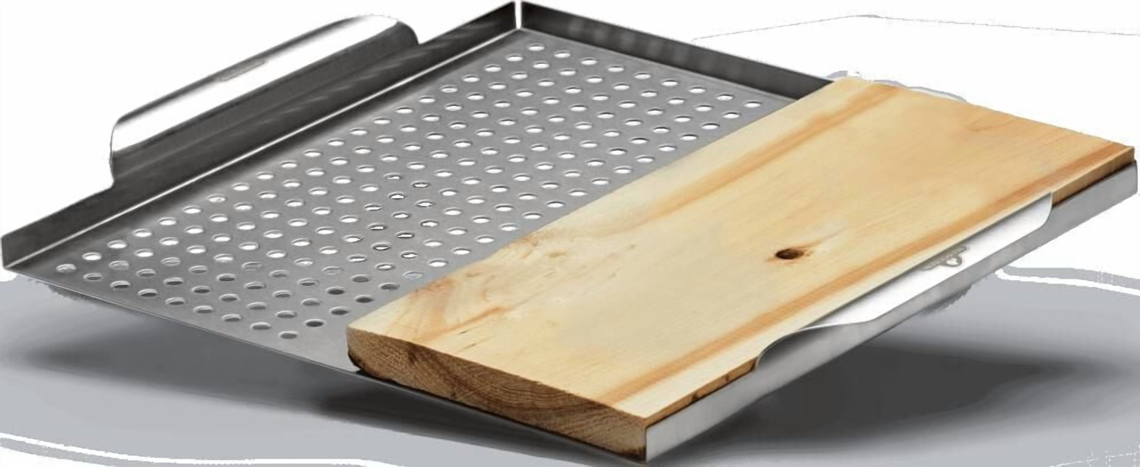 Napoleon Stainless Steel Multi-Functional Topper With Cedar Plank ...