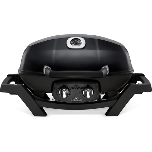 Napoleon TravelQ PRO285 Portable Natural Gas Grill, Black, 2 Burners, Tailgating, Camping, and Small Outdoor Spaces