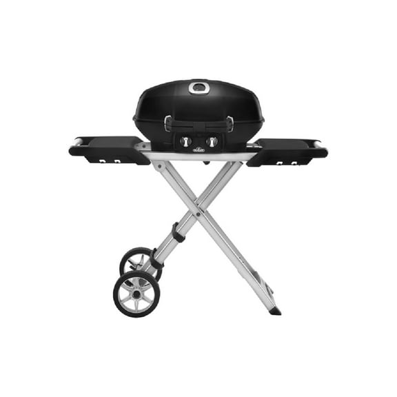 Napoleon TravelQ PRO285X-BK Portable Propane Gas Grill with Scissor Cart, Black