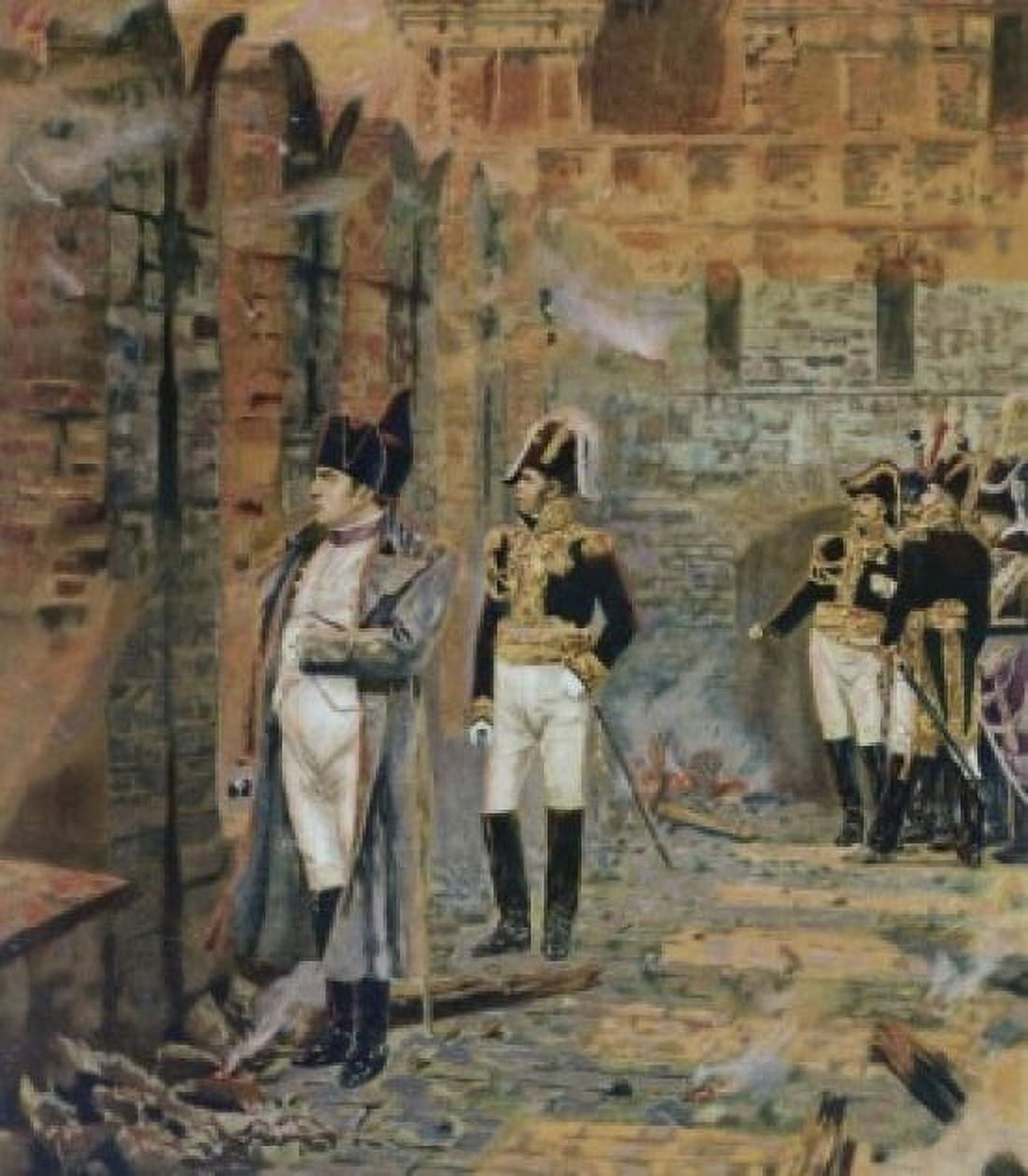 Napoleon Watching Moscow Burning Verescagin Vasilij Vasilevic(1842-1904 Russian) Canvas Art - Vasilij Vasilevic (24 x 36)