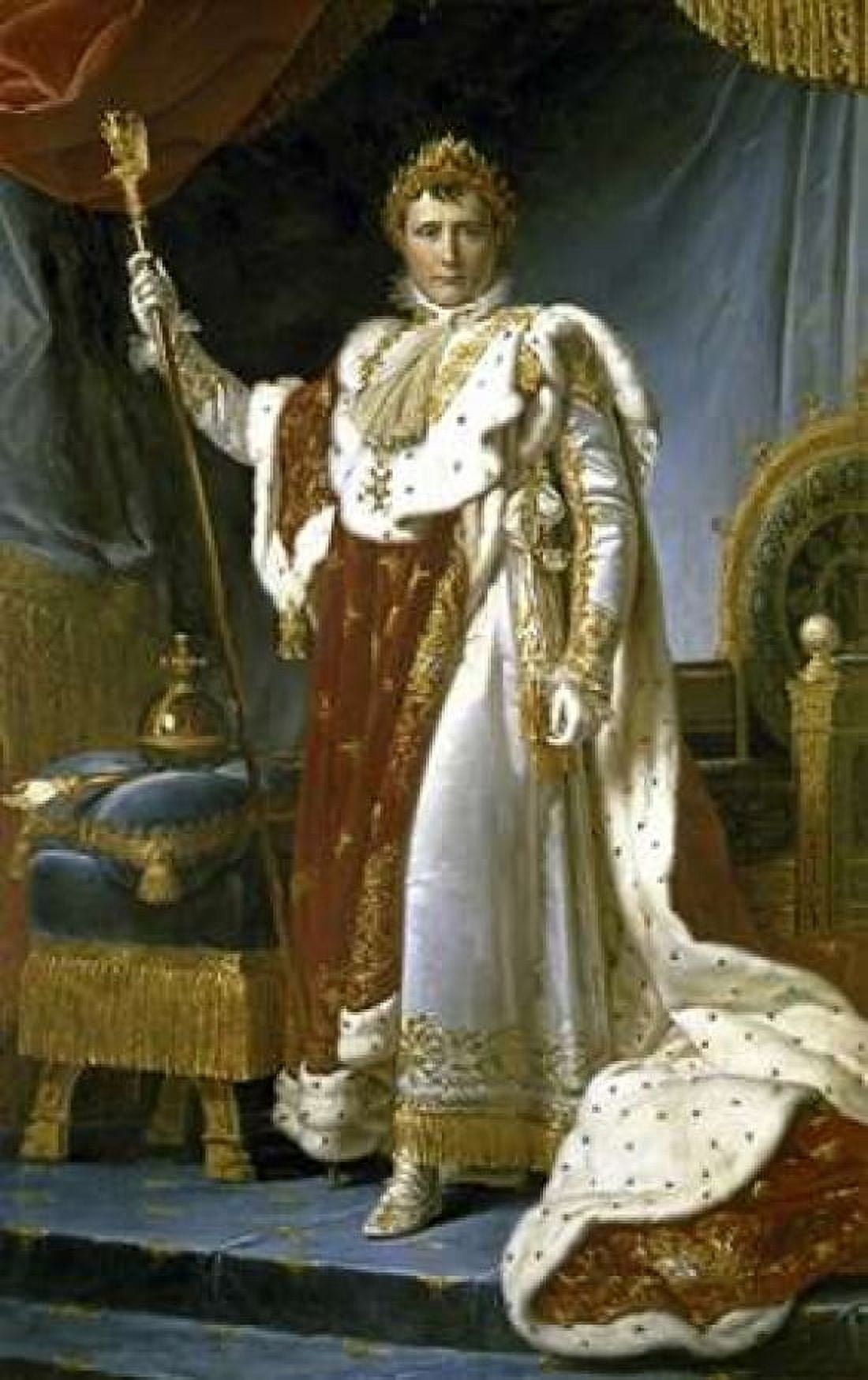 Napoleon in Royal Costume - Napoleon en Costume de Sacre Canvas Art - Francois Pascal Simon Gerard (12 x 18)